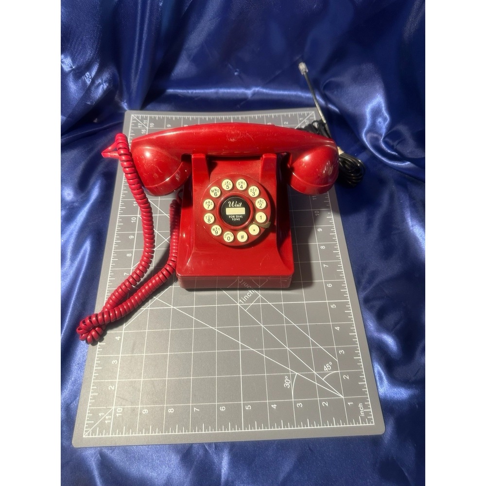 Crosley Model 302 Retro Red Corded Telephone, Tone Dial, 1-Line Vintage 2003